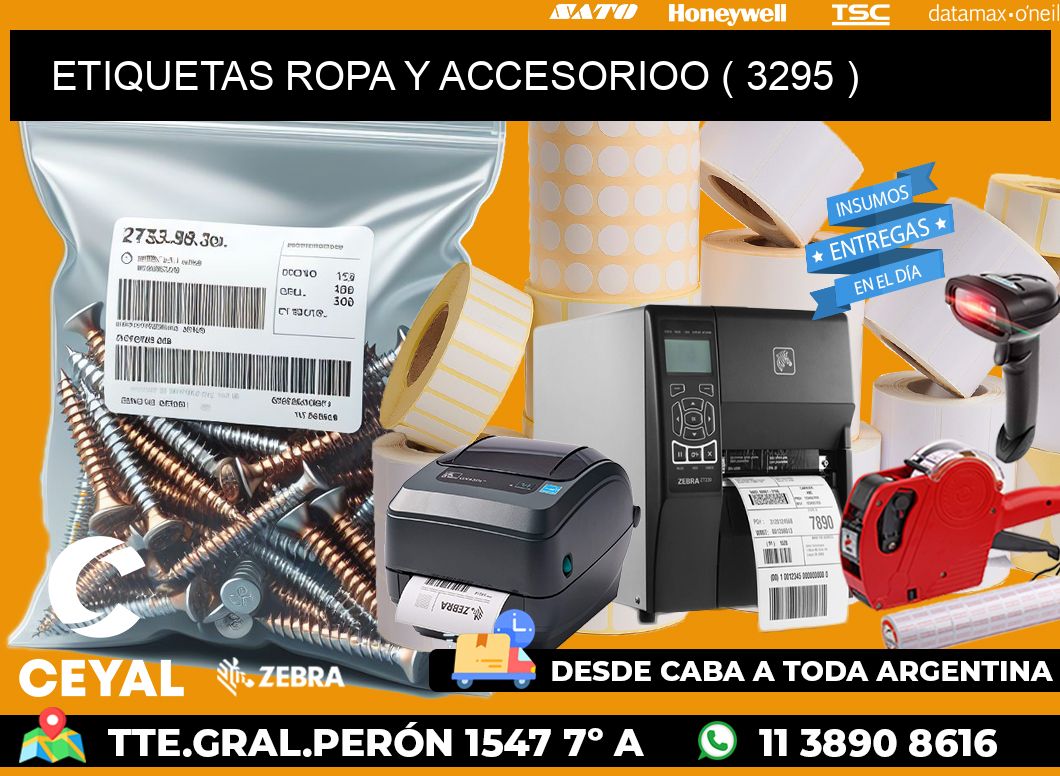 ETIQUETAS ROPA Y ACCESORIOO ( 3295 )