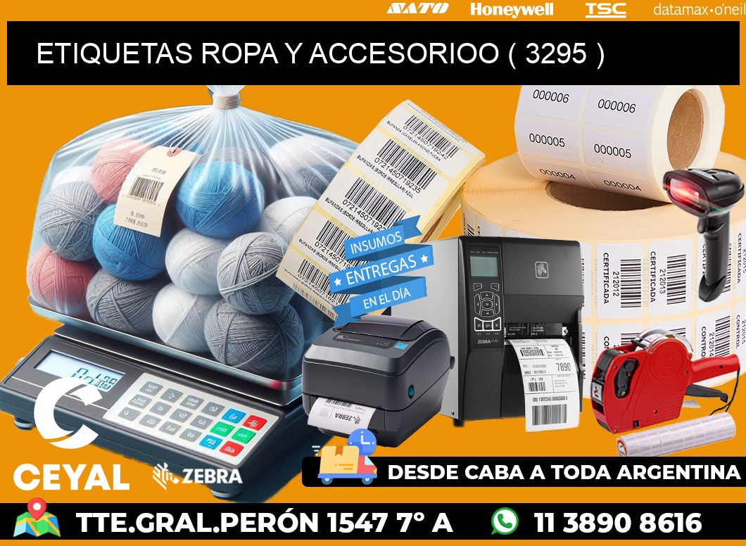 ETIQUETAS ROPA Y ACCESORIOO ( 3295 )