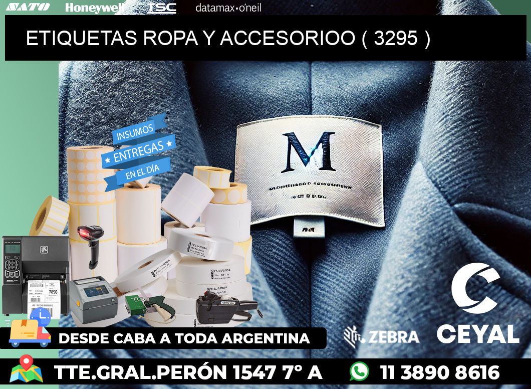 ETIQUETAS ROPA Y ACCESORIOO ( 3295 )