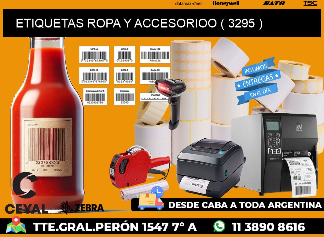 ETIQUETAS ROPA Y ACCESORIOO ( 3295 )