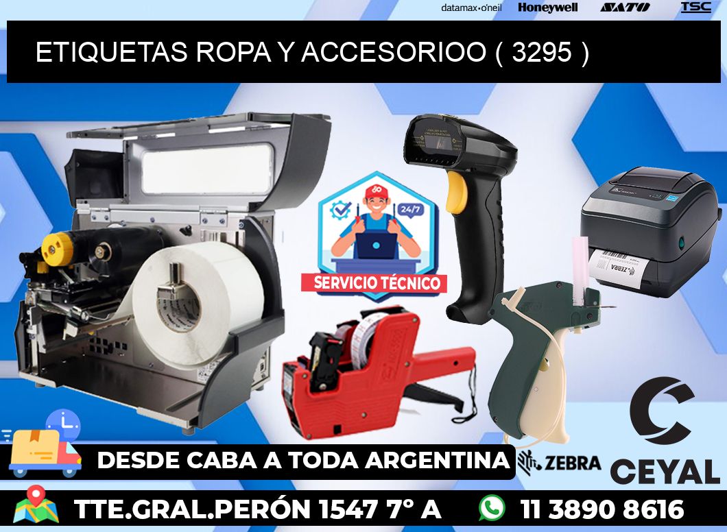 ETIQUETAS ROPA Y ACCESORIOO ( 3295 )