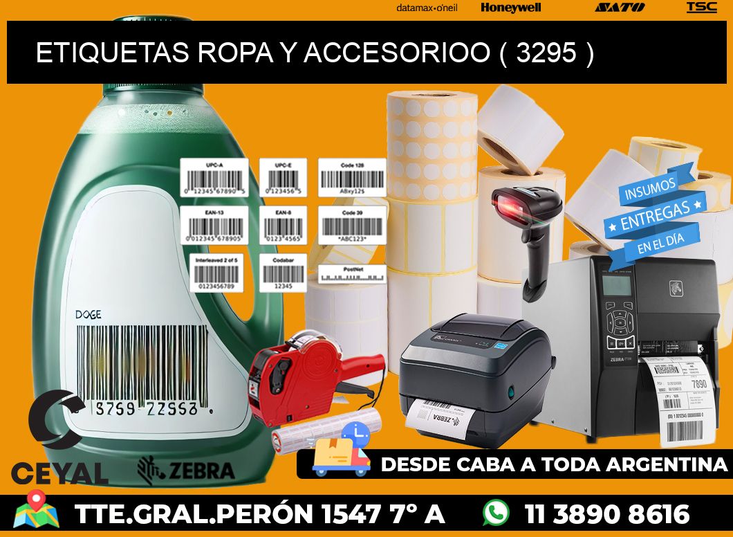 ETIQUETAS ROPA Y ACCESORIOO ( 3295 )