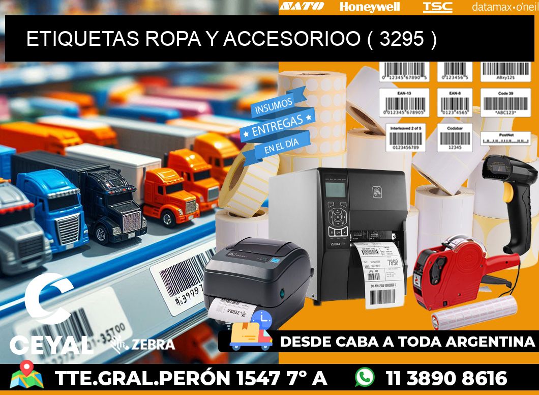 ETIQUETAS ROPA Y ACCESORIOO ( 3295 )