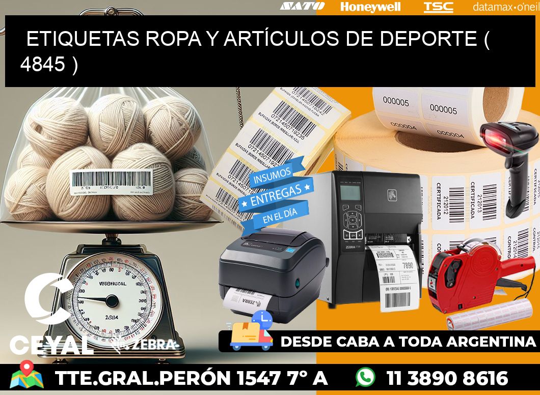 ETIQUETAS ROPA Y ARTÍCULOS DE DEPORTE ( 4845 )