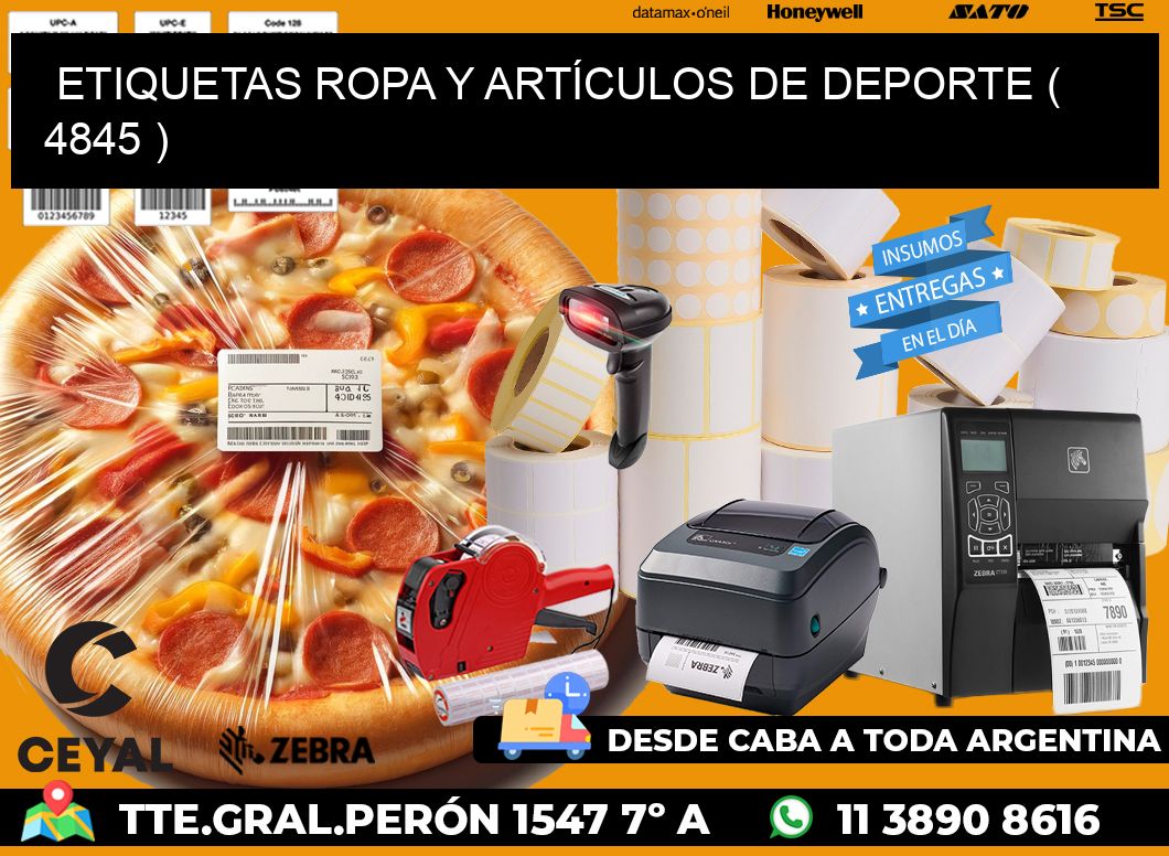 ETIQUETAS ROPA Y ARTÍCULOS DE DEPORTE ( 4845 )