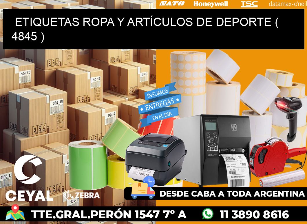 ETIQUETAS ROPA Y ARTÍCULOS DE DEPORTE ( 4845 )