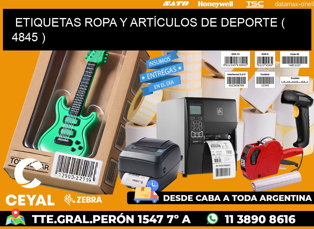 ETIQUETAS ROPA Y ARTÍCULOS DE DEPORTE ( 4845 )