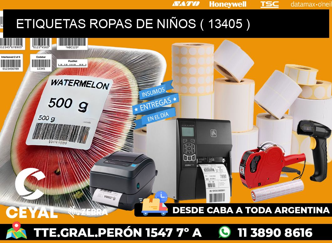 ETIQUETAS ROPAS DE NIÑOS ( 13405 )