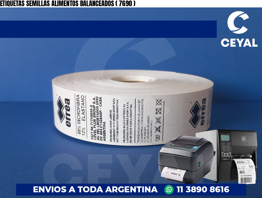 ETIQUETAS SEMILLAS ALIMENTOS BALANCEADOS ( 7690 )