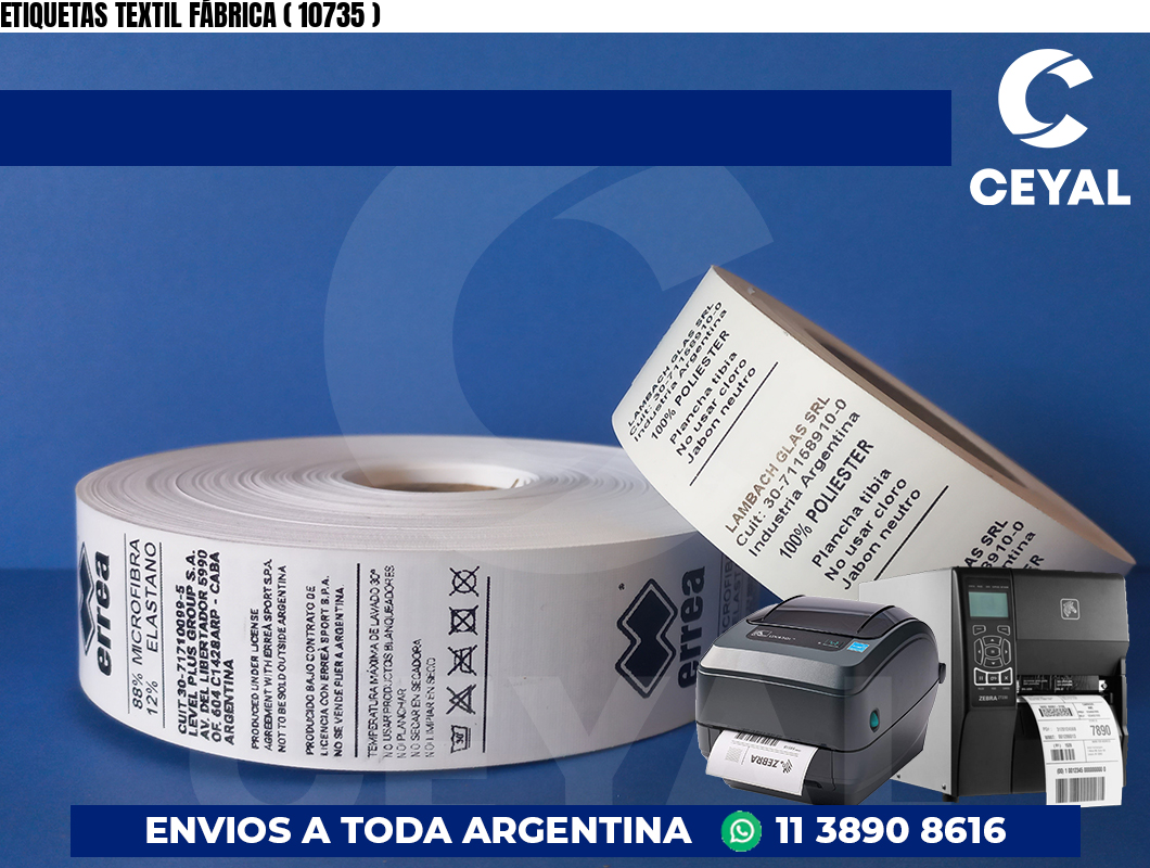 ETIQUETAS TEXTIL FÁBRICA ( 10735 )