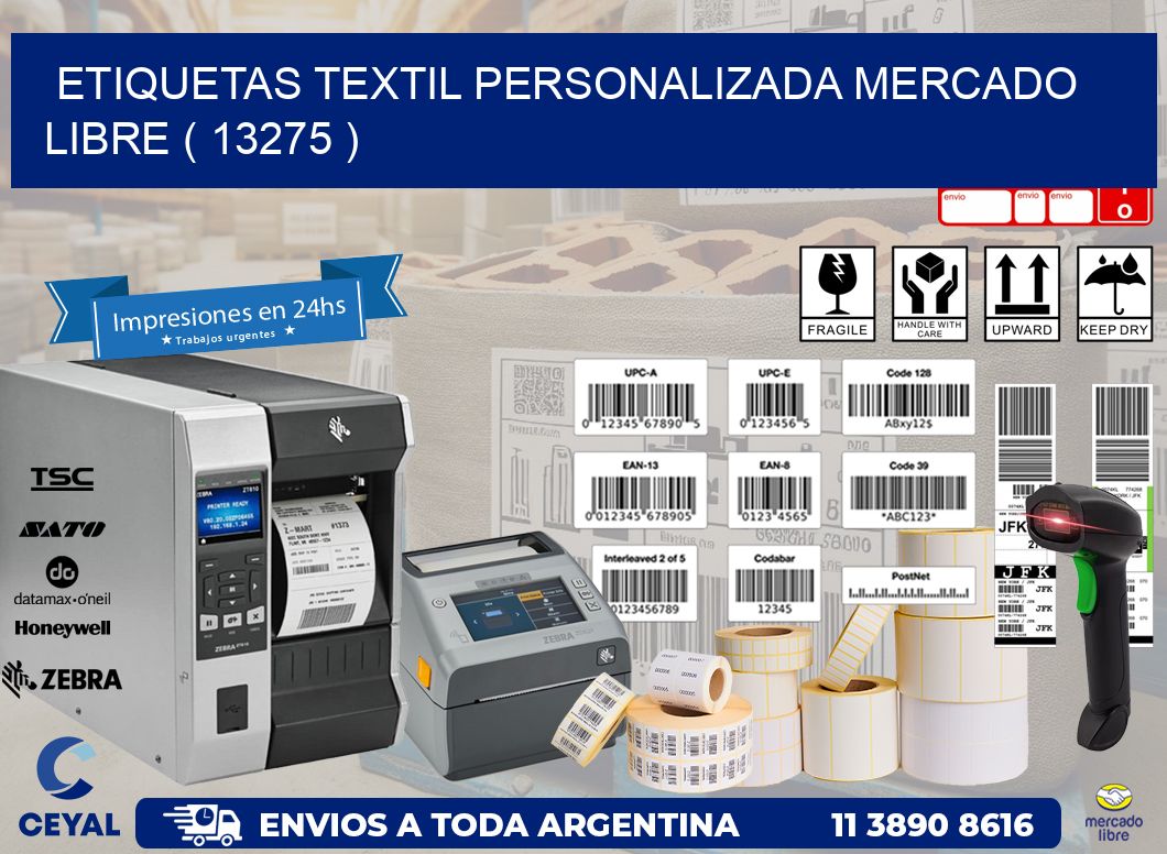 ETIQUETAS TEXTIL PERSONALIZADA MERCADO LIBRE ( 13275 )