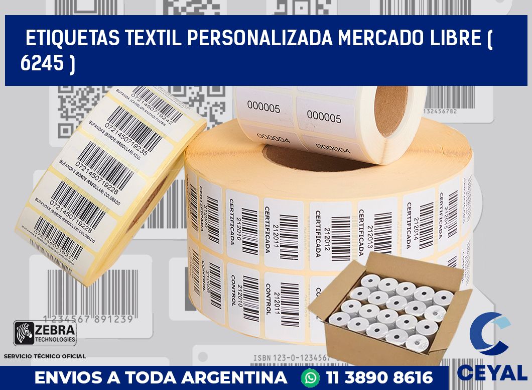 ETIQUETAS TEXTIL PERSONALIZADA MERCADO LIBRE ( 6245 )