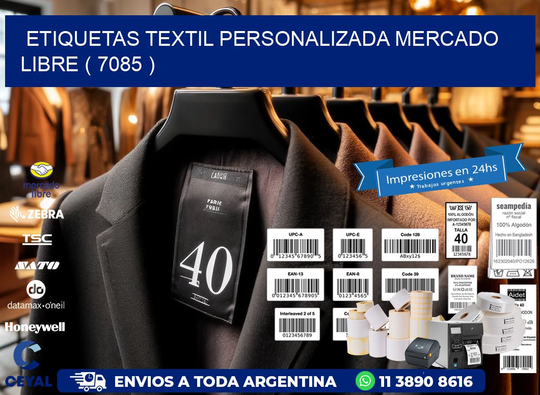 ETIQUETAS TEXTIL PERSONALIZADA MERCADO LIBRE ( 7085 )