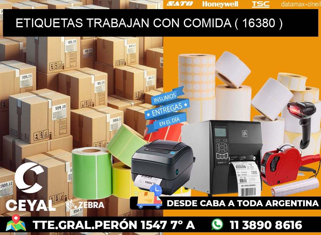 ETIQUETAS TRABAJAN CON COMIDA ( 16380 )