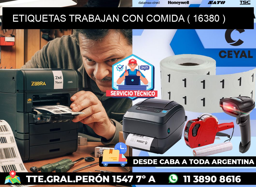 ETIQUETAS TRABAJAN CON COMIDA ( 16380 )