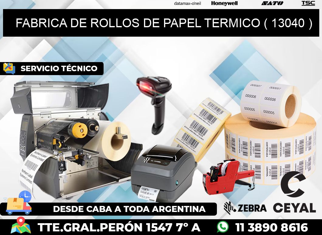 FABRICA DE ROLLOS DE PAPEL TERMICO ( 13040 )