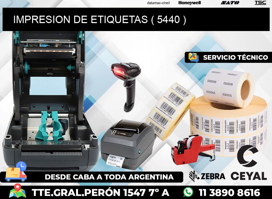 IMPRESION DE ETIQUETAS ( 5440 )