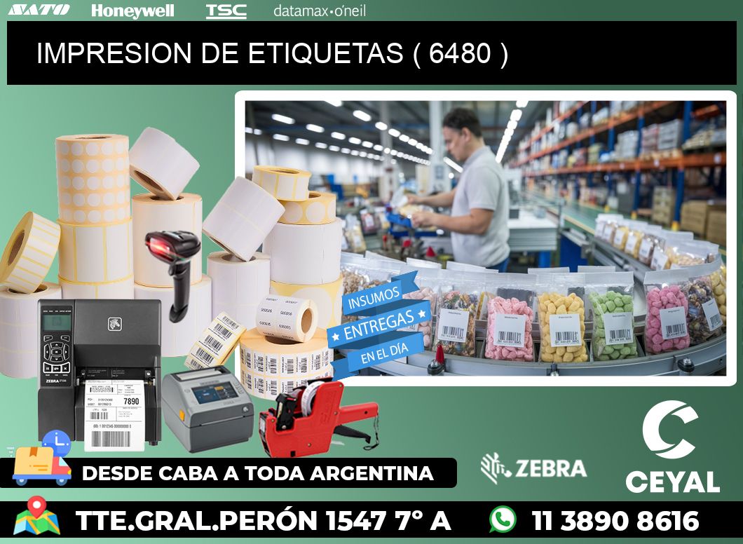 IMPRESION DE ETIQUETAS ( 6480 )