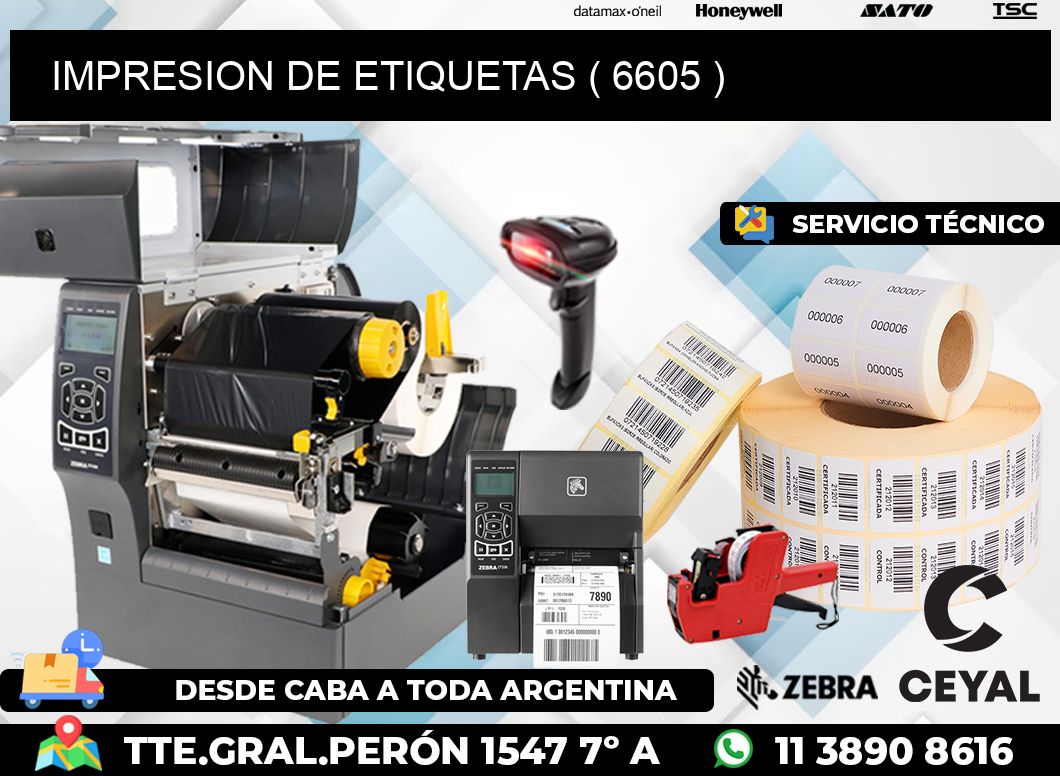 IMPRESION DE ETIQUETAS ( 6605 )