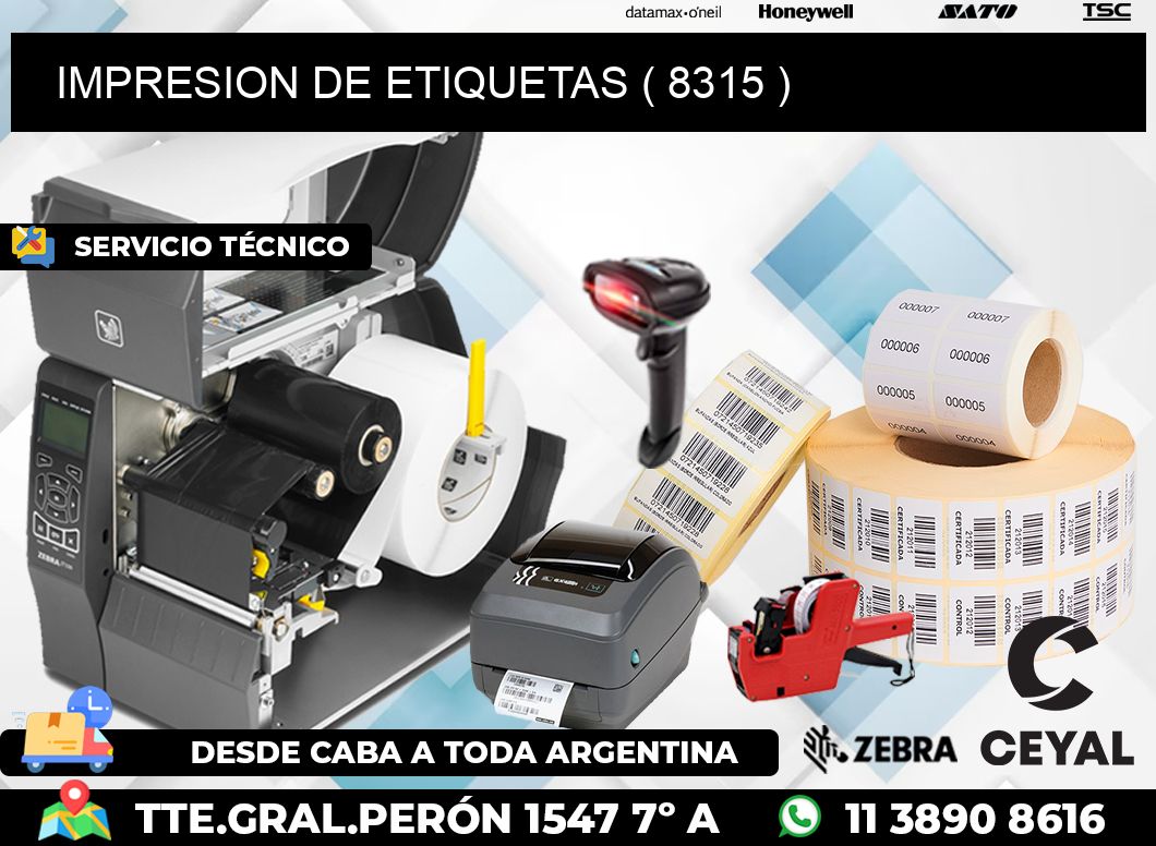 IMPRESION DE ETIQUETAS ( 8315 )