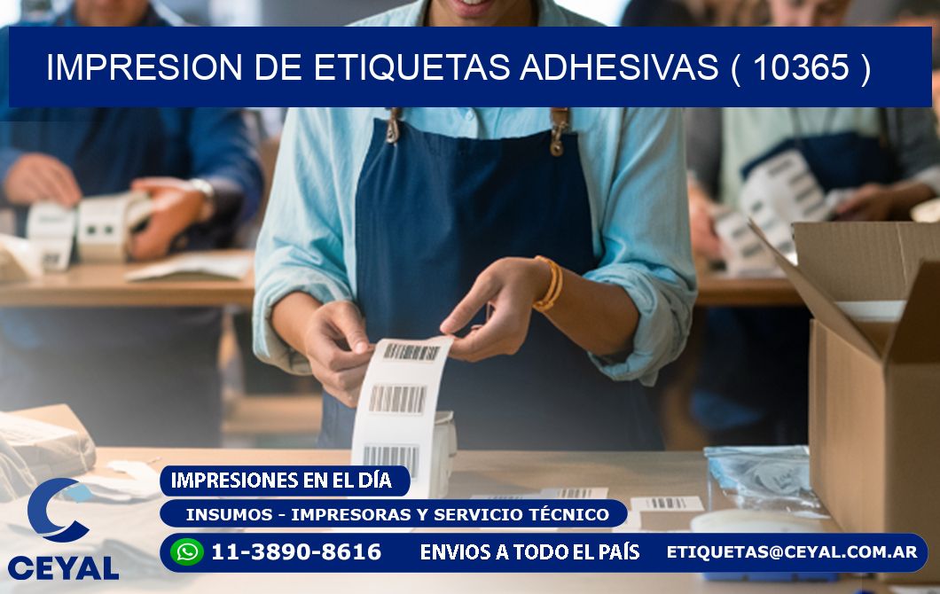 IMPRESION DE ETIQUETAS ADHESIVAS ( 10365 )
