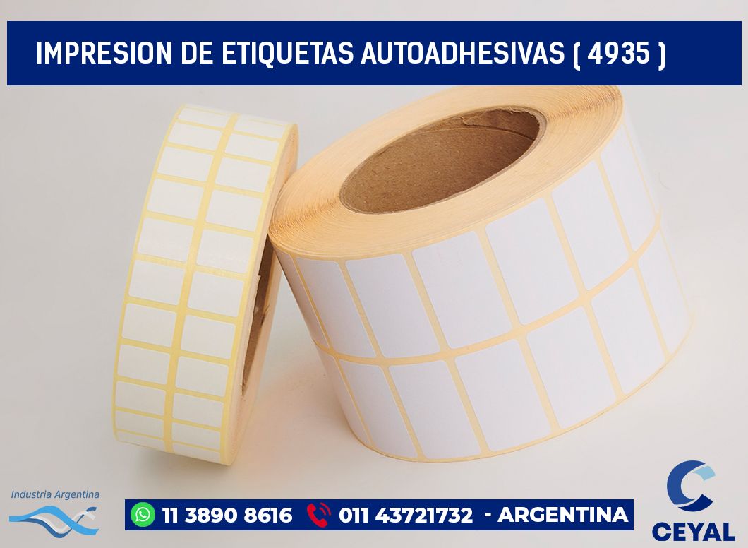 IMPRESION DE ETIQUETAS AUTOADHESIVAS ( 4935 )