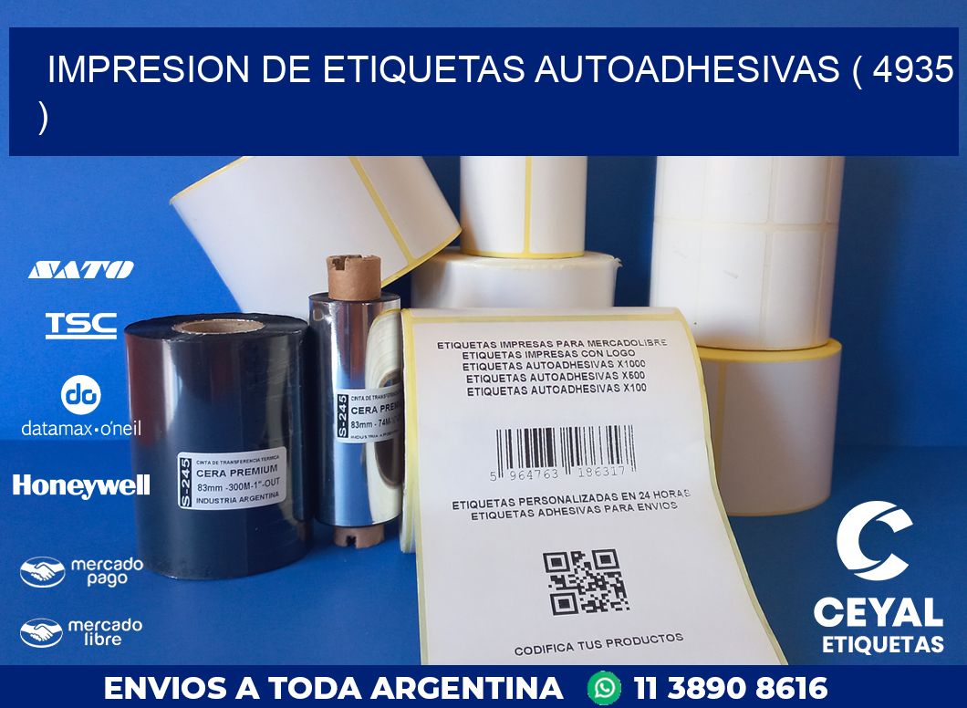 IMPRESION DE ETIQUETAS AUTOADHESIVAS ( 4935 )