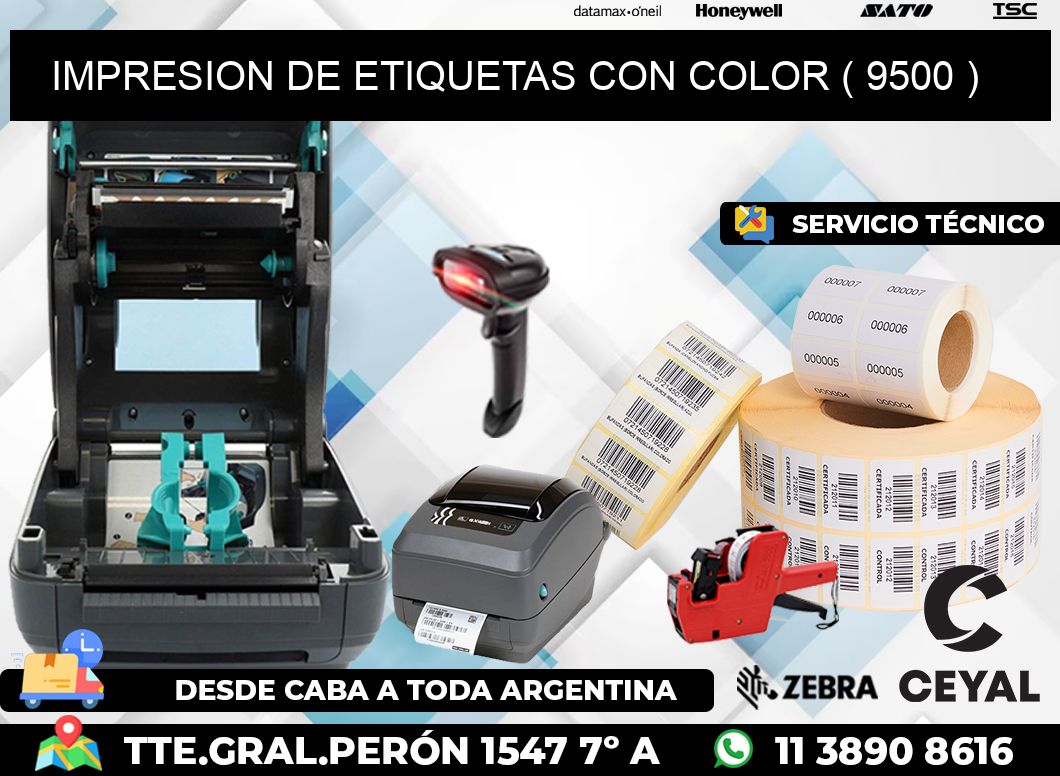 IMPRESION DE ETIQUETAS CON COLOR ( 9500 )