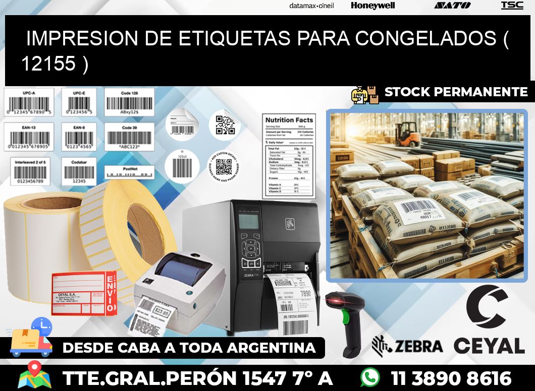 IMPRESION DE ETIQUETAS PARA CONGELADOS ( 12155 )