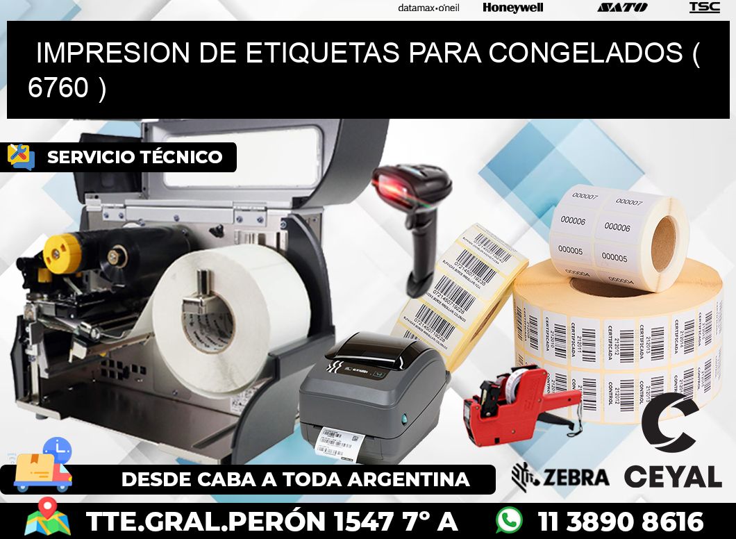 IMPRESION DE ETIQUETAS PARA CONGELADOS ( 6760 )