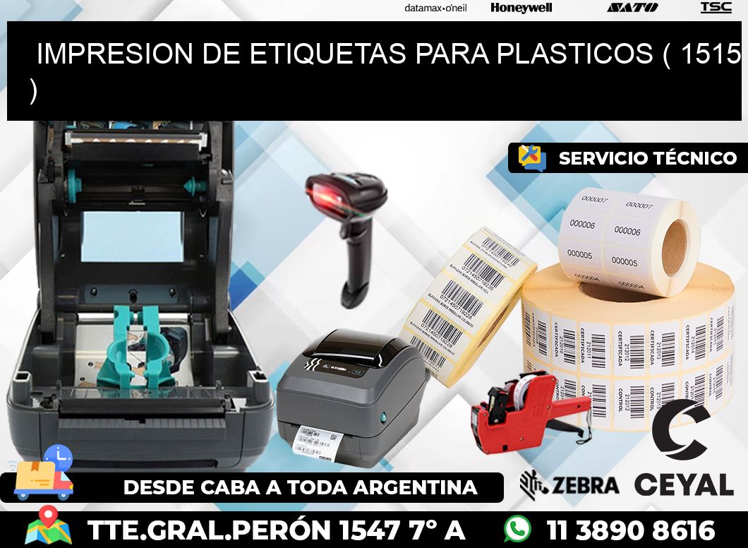 IMPRESION DE ETIQUETAS PARA PLASTICOS ( 1515 )