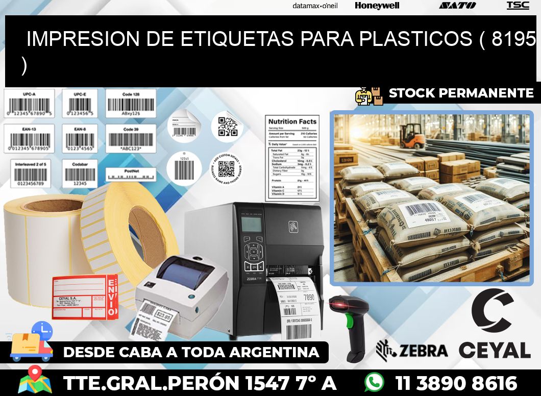 IMPRESION DE ETIQUETAS PARA PLASTICOS ( 8195 )