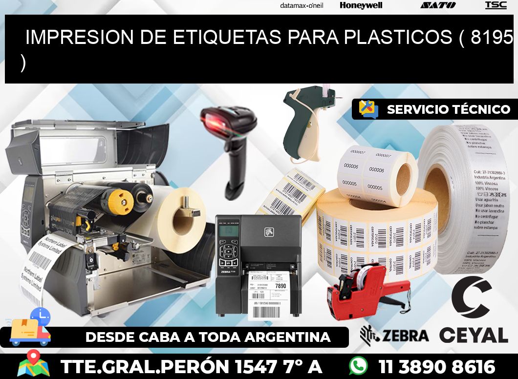 IMPRESION DE ETIQUETAS PARA PLASTICOS ( 8195 )