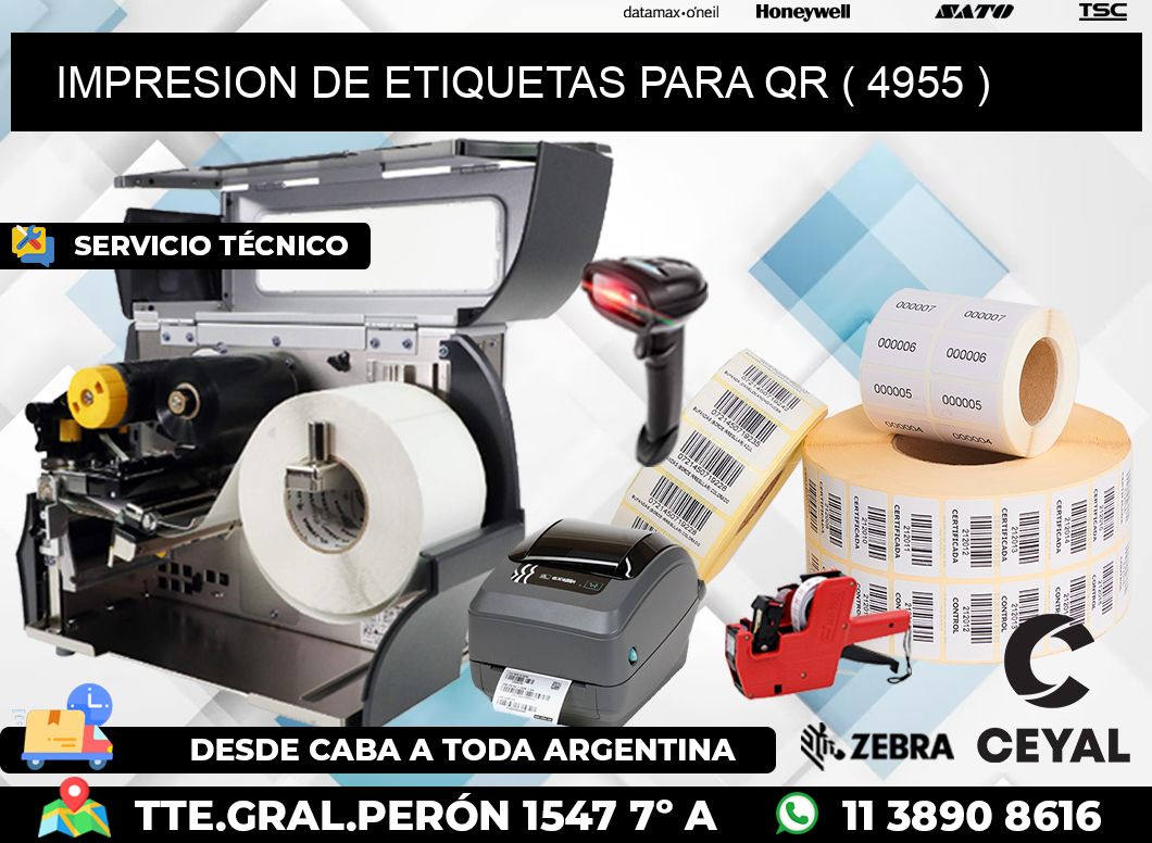IMPRESION DE ETIQUETAS PARA QR ( 4955 )