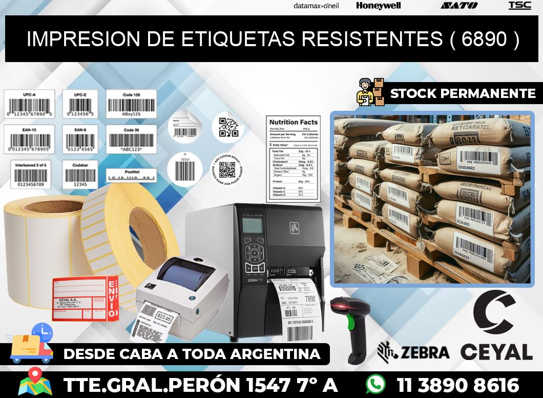 IMPRESION DE ETIQUETAS RESISTENTES ( 6890 )