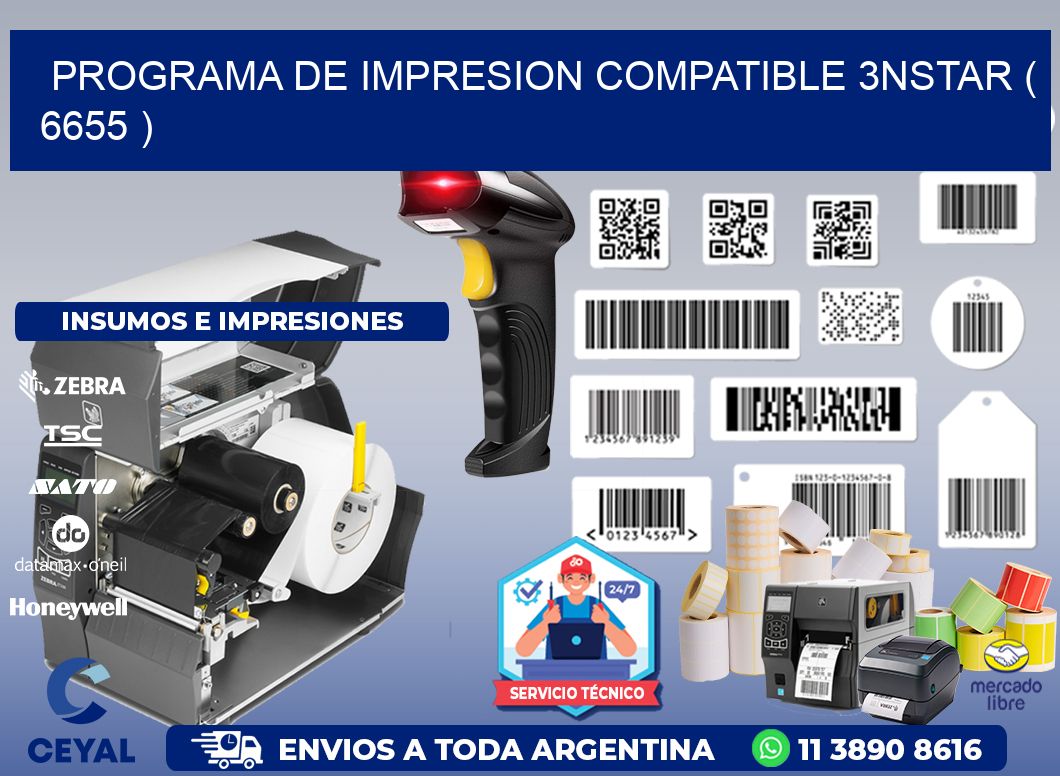 PROGRAMA DE IMPRESION COMPATIBLE 3NSTAR ( 6655 )