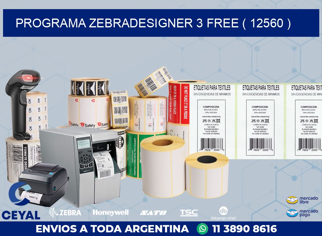 PROGRAMA ZEBRADESIGNER 3 FREE ( 12560 )