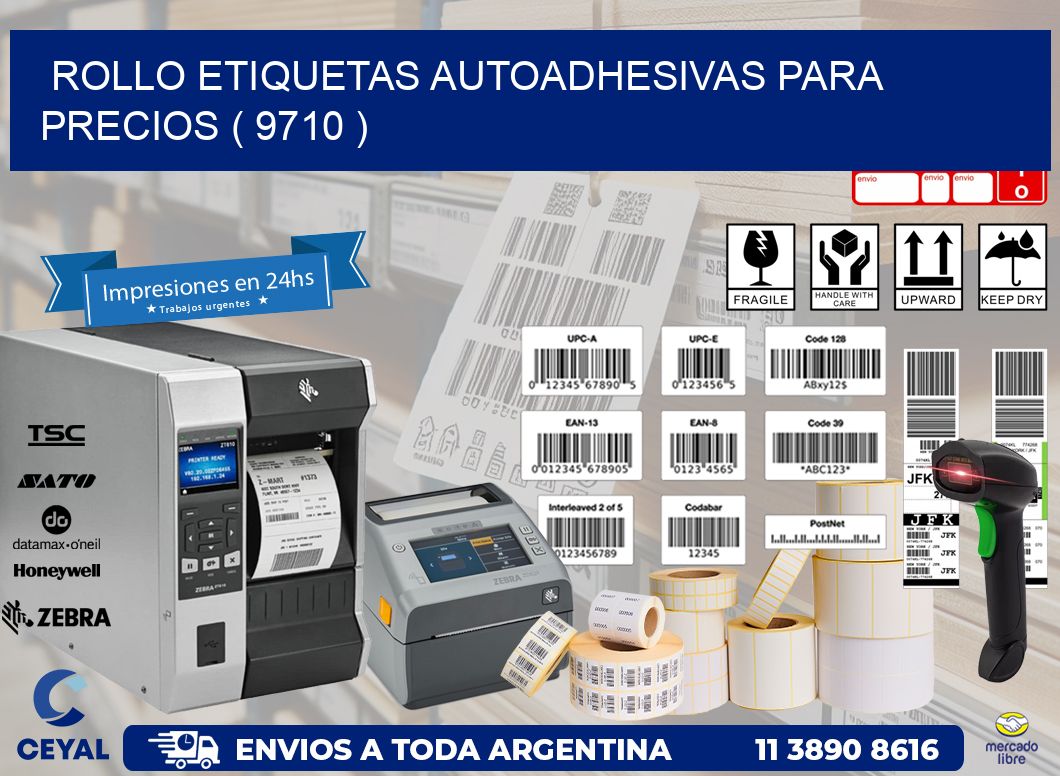 ROLLO ETIQUETAS AUTOADHESIVAS PARA PRECIOS ( 9710 )