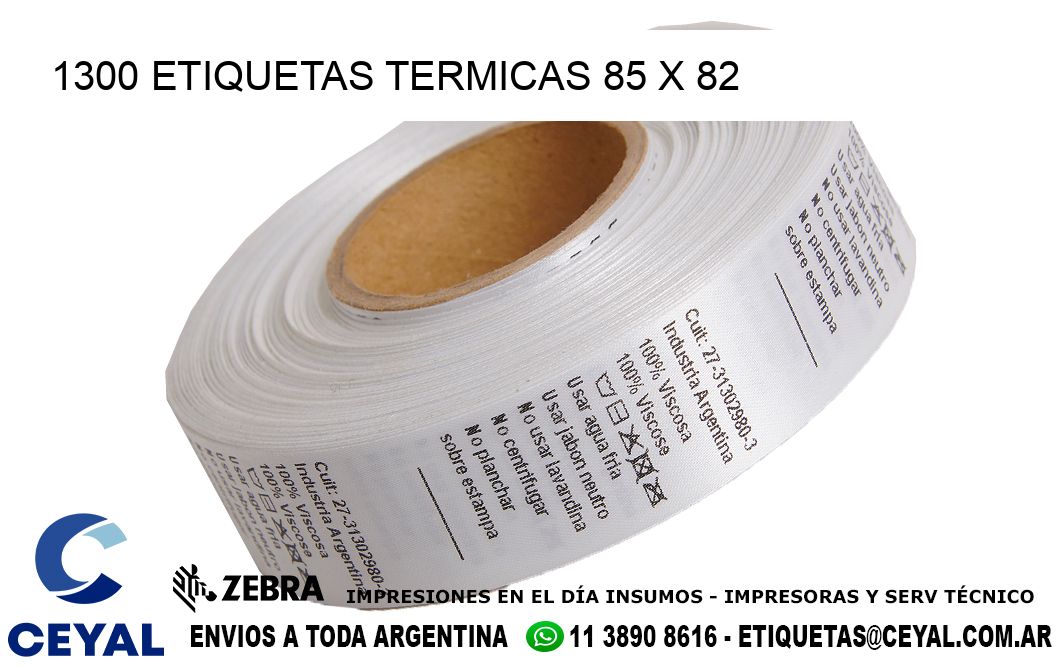 1300 ETIQUETAS TERMICAS 85 x 82