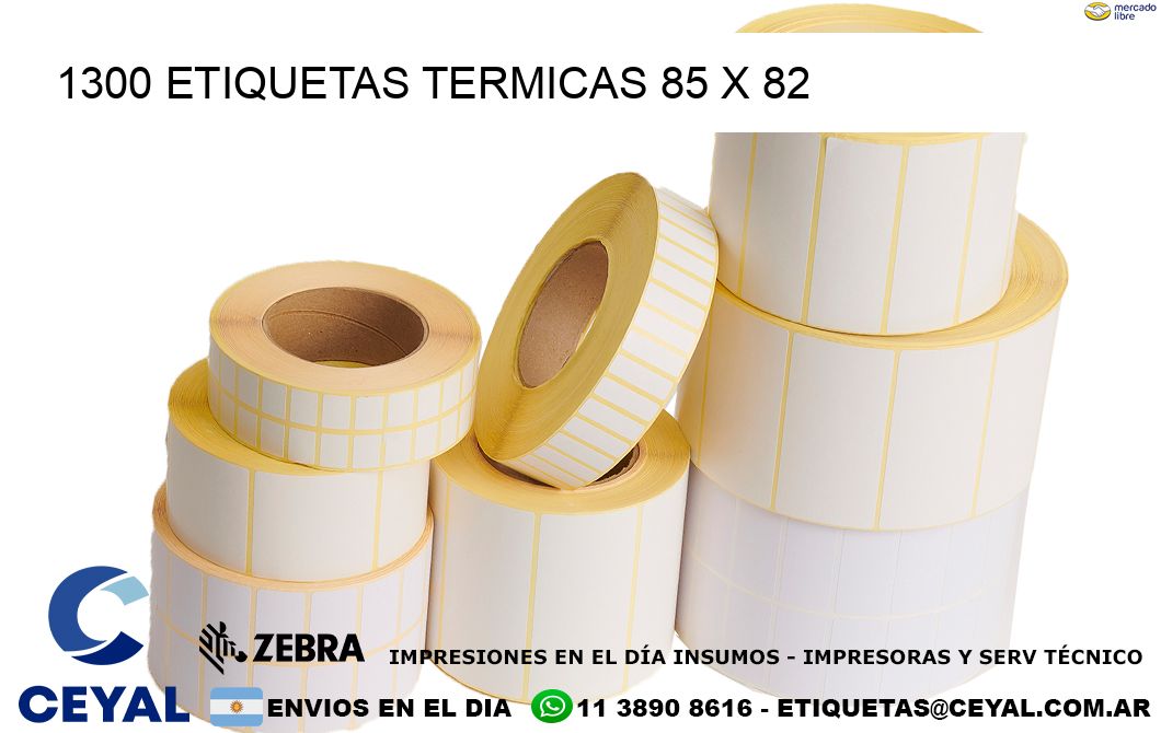 1300 ETIQUETAS TERMICAS 85 x 82