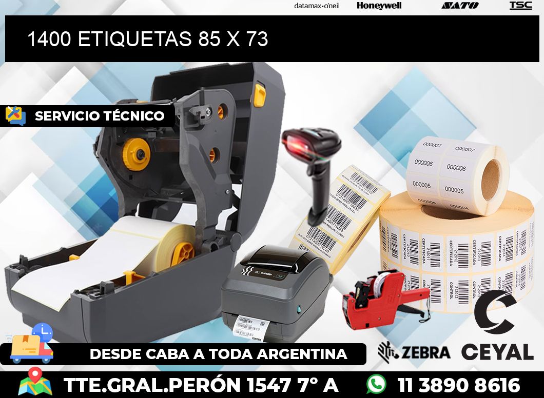 1400 ETIQUETAS 85 x 73