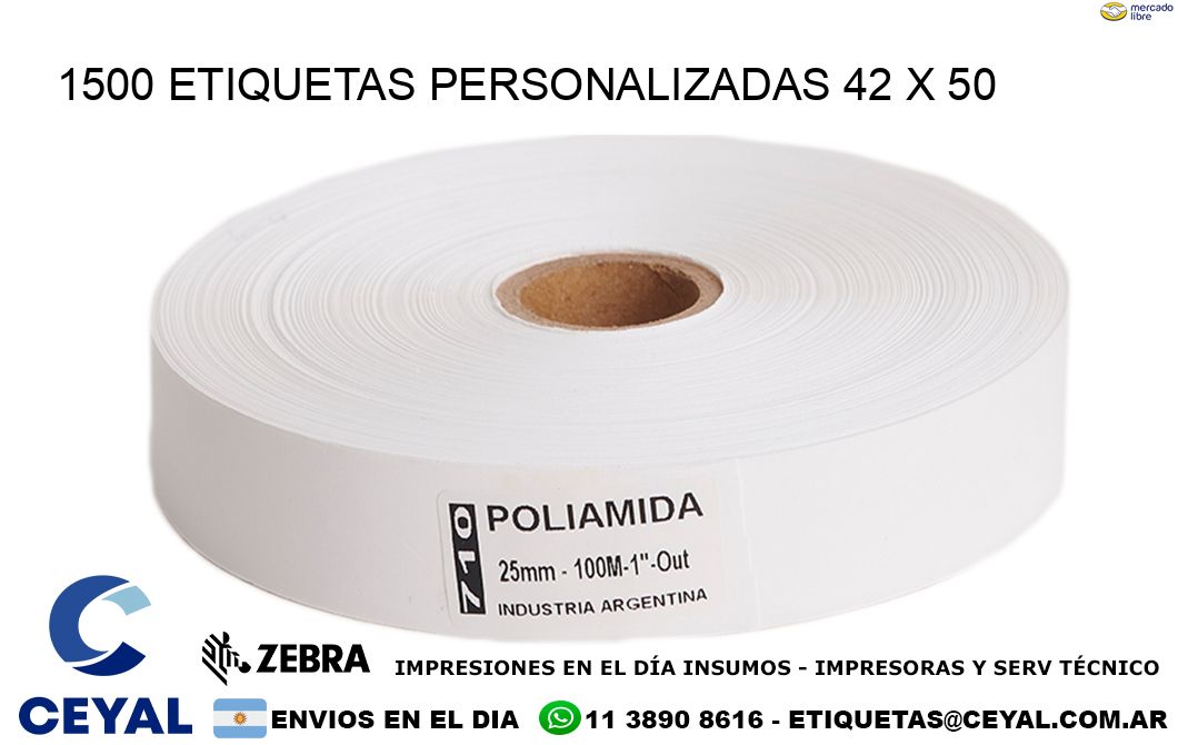 1500 ETIQUETAS PERSONALIZADAS 42 x 50