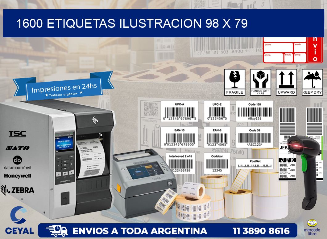 1600 ETIQUETAS ILUSTRACION 98 x 79