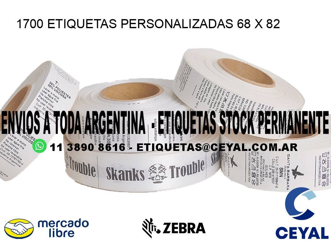 1700 ETIQUETAS PERSONALIZADAS 68 x 82