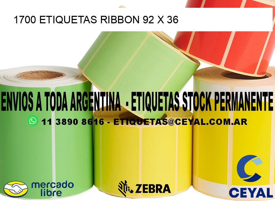 1700 ETIQUETAS RIBBON 92 x 36