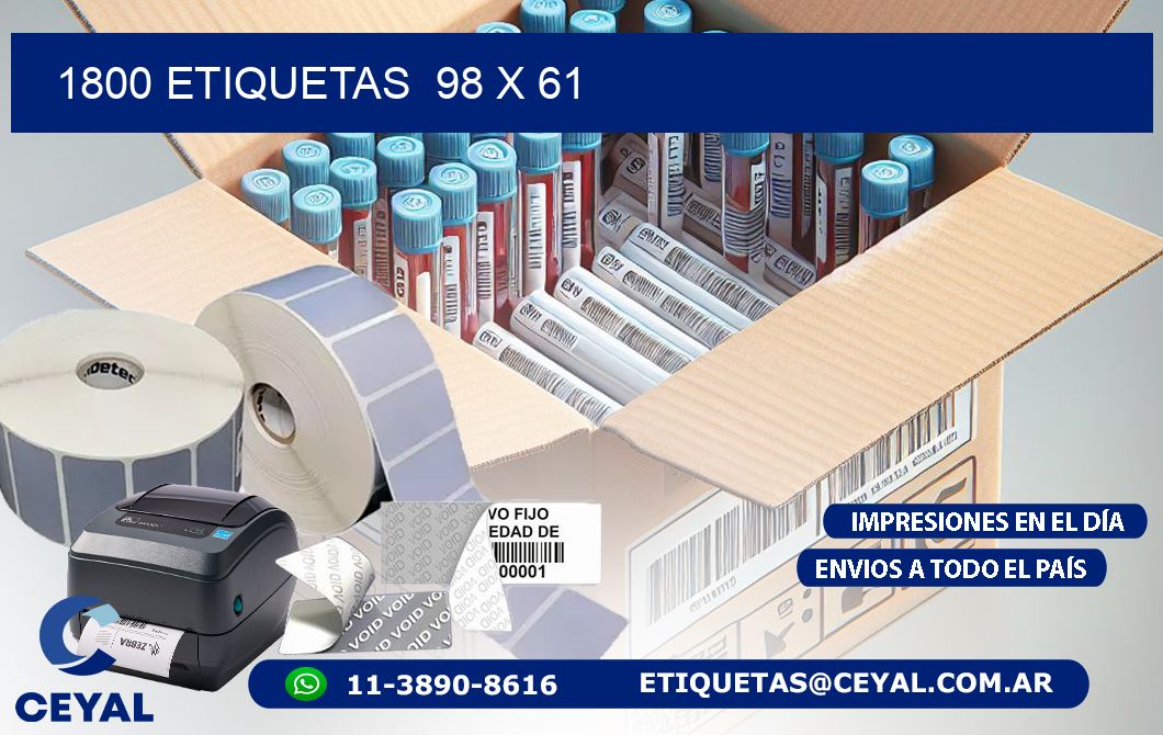 1800 ETIQUETAS 98 x 61