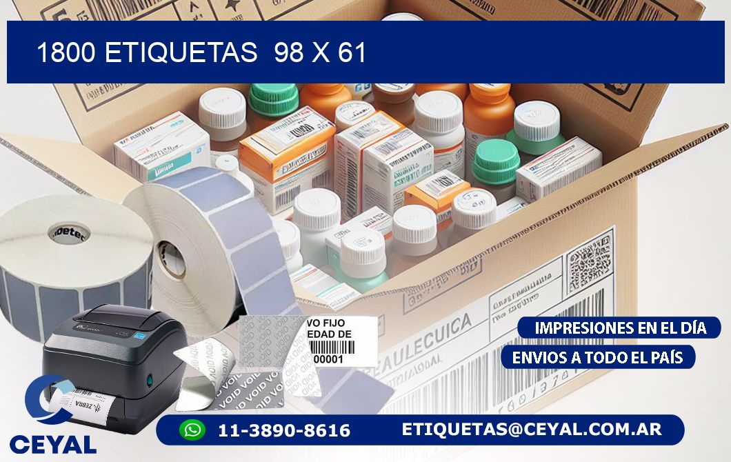 1800 ETIQUETAS 98 x 61