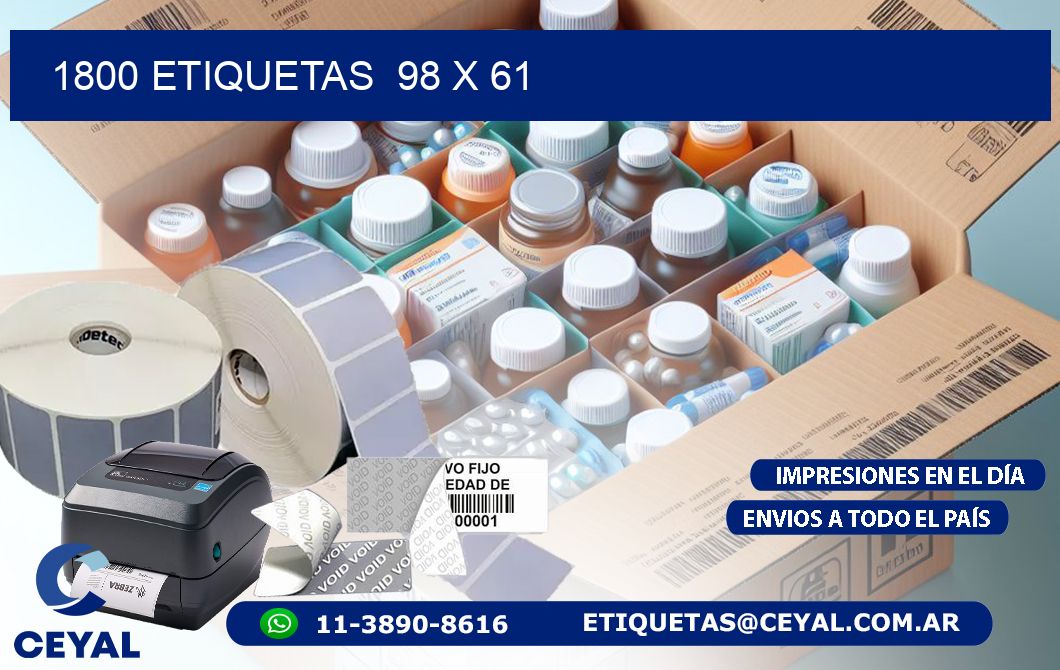 1800 ETIQUETAS 98 x 61