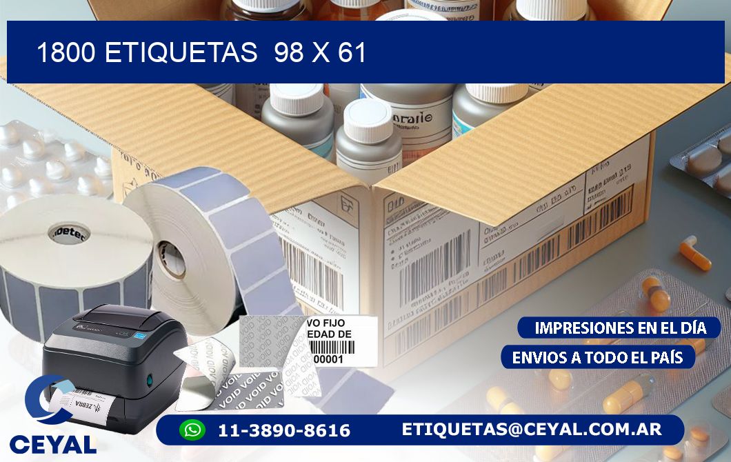 1800 ETIQUETAS 98 x 61
