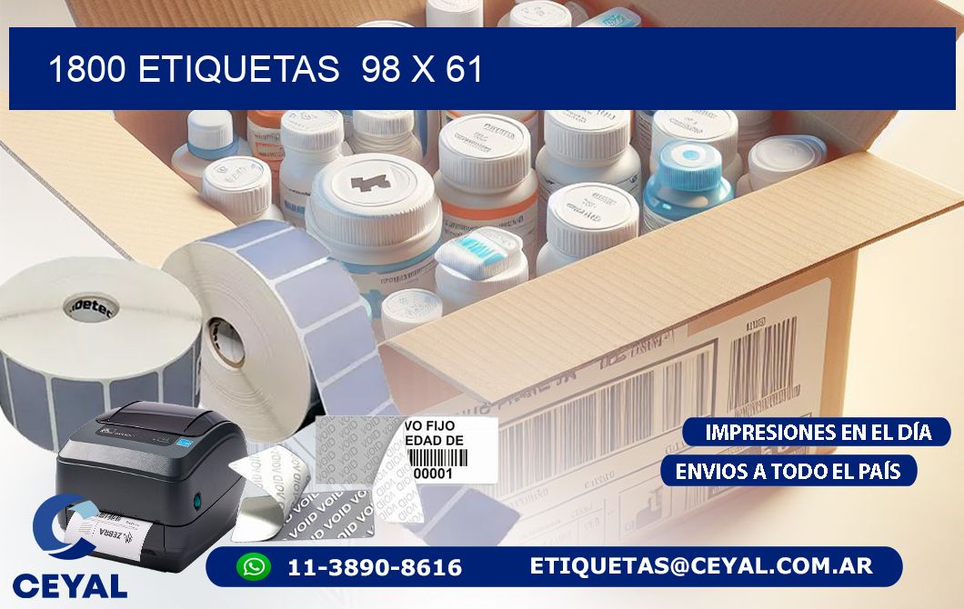 1800 ETIQUETAS  98 x 61